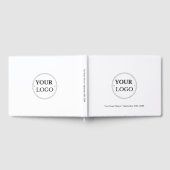 ビジネス企業のカスタムロゴ ゲストブック (全面)