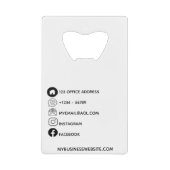 ビジネス企業のカードデザインのロゴテンプレート クレジットカード栓抜き (正面)