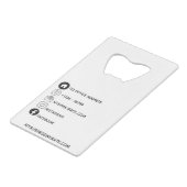 ビジネス企業のカードデザインのロゴテンプレート クレジットカード栓抜き (正面アングル)