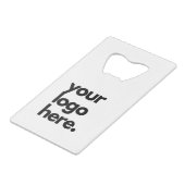 ビジネス企業のカードデザインのロゴテンプレート クレジットカード栓抜き (裏面アングル)