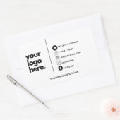 ビジネス企業のカードデザインのロゴテンプレート 長方形シール (封筒)