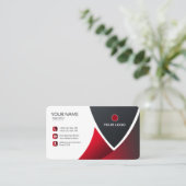 ビジネス企業のカードデザイン 名刺 (スタンド正面)