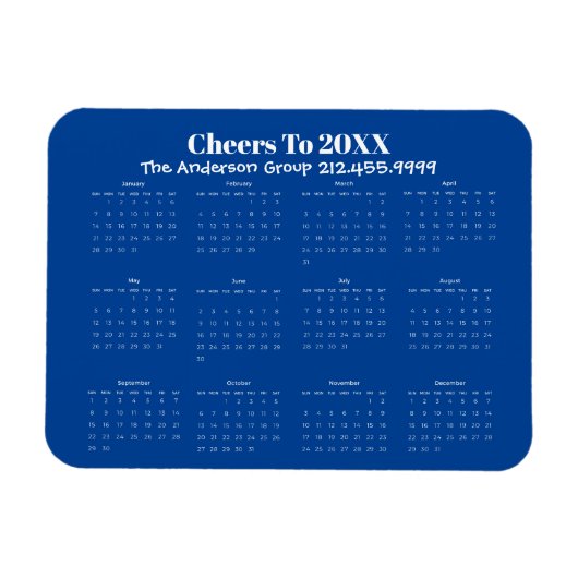 ビジネス企業のカード用フレキシブルマグネットカレンダー マグネット (横)