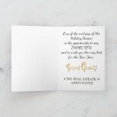 ビジネス企業のクリスマスカード金ゴールド シーズンカード (内部)