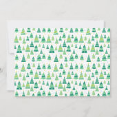 ビジネス企業のクリスマスツリーズホリデーパーティー 招待状 (裏面)