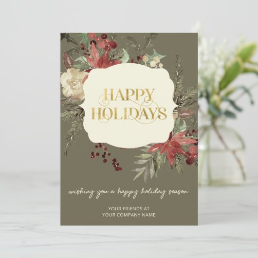 ビジネス企業のクリスマス シーズンカード (スタンド正面)