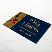 ビジネス企業のゴールデンユニークホリデーカード 箔シーズンカード (回転した状態)