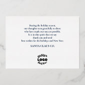 ビジネス企業のゴールデンユニークホリデーカード 箔シーズンカード (裏面)