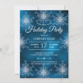 ビジネス企業のスノーフレーク海軍ホリデーパーティー 招待状 (正面)