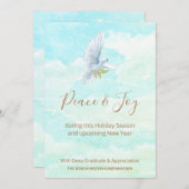 *~*ビジネス企業のドーブジョイピースホリデーカード (正面/裏面)