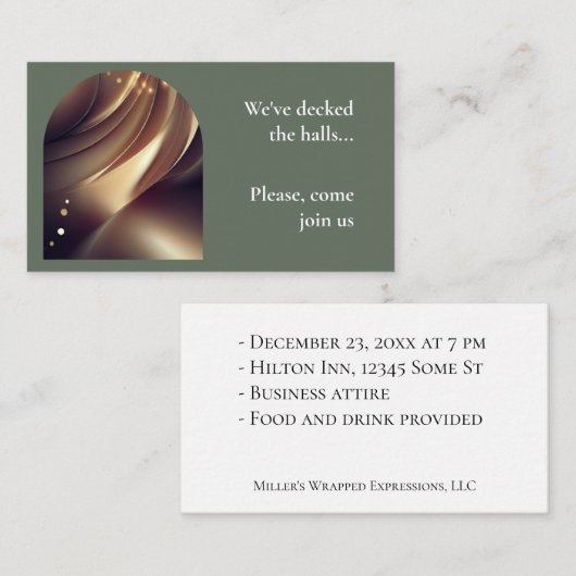 ビジネス企業のパーティの招待状 ノートカード (正面/裏面)