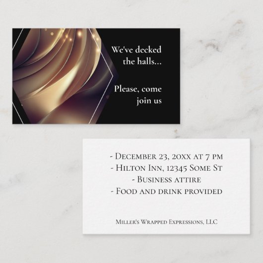 ビジネス企業のパーティの招待状 ノートカード (正面/裏面)