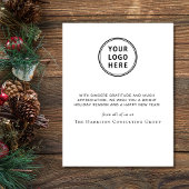 ビジネス企業のフォトロゴクリスマス シーズンカード