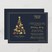 ビジネス企業のホリデーパーティー招待状 エンクロージャーカード (正面/裏面)