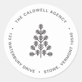 ビジネス企業のホリデーブラウン住所 シール