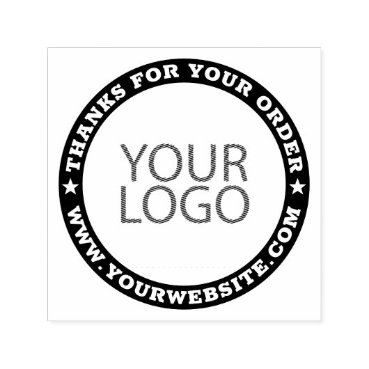 ビジネス企業のモダンカスタムのロゴとWebサイト セルフインキングスタンプ (デザイン)