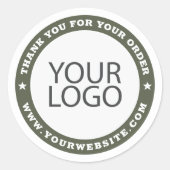 ビジネス企業のモダンカスタムのロゴとWebサイト ラウンドシール (正面)