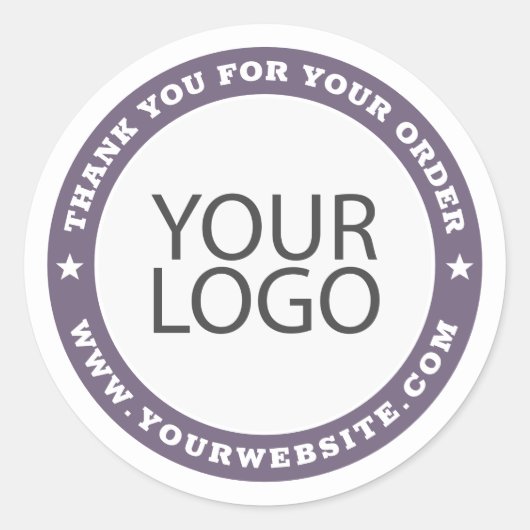 ビジネス企業のモダンカスタムのロゴとWebサイト ラウンドシール (正面)