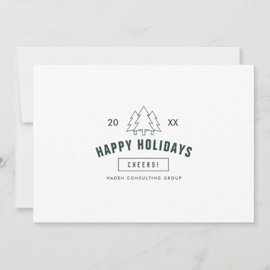 ビジネス企業のモダンタイポグラフィホリデーカード シーズンカード (正面)