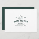 ビジネス企業のモダンタイポグラフィホリデーカード シーズンカード (正面/裏面)