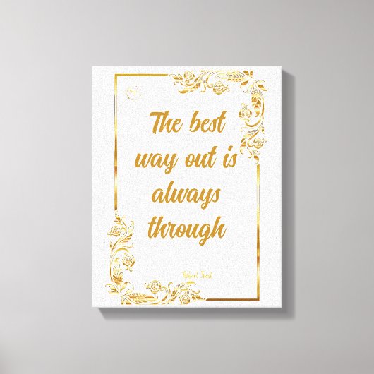 ビジネス企業のモチベーション霜タイポグラフィ キャンバスプリント (正面)