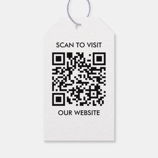 ビジネス企業のロゴとQRコード ギフトタグ (裏面)