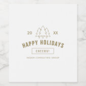 ビジネス企業のロゴのカスタマイズ可能な金ゴールドツリー ワインラベル (シングルラベル)