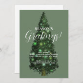 ビジネス企業のロゴのクリスマスツリー シーズンカード (正面/裏面)