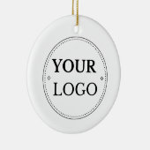 ビジネス企業のロゴのクリモダンスマス セラミックオーナメント (右)