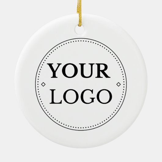 ビジネス企業のロゴのクリモダンスマス セラミックオーナメント (裏面)