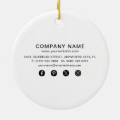 ビジネス企業のロゴのプロモーションのクリスマス セラミックオーナメント (裏面)