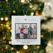 ビジネス企業のロゴの感謝してい写真をチームに組み込む ガラスオーナメント