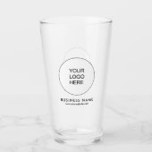 ビジネス企業のロゴはこちら文字ビール タンブラーグラス (正面)