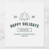 ビジネス企業のロゴカスタマイズ可能な休日 ワインラベル (シングルラベル)