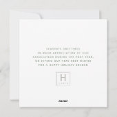 ビジネス企業のロゴクライアント評価グリーン シーズンカード (裏面)