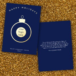 ビジネス企業のロゴクリスマスオーナメントカード 箔シーズンカード