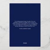 ビジネス企業のロゴクリスマスオーナメントカード 箔シーズンカード (裏面)