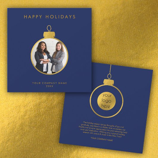 ビジネス企業のロゴクリスマスフォトカード