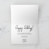 ビジネス企業のロゴクリスマス シーズンカード (内部)