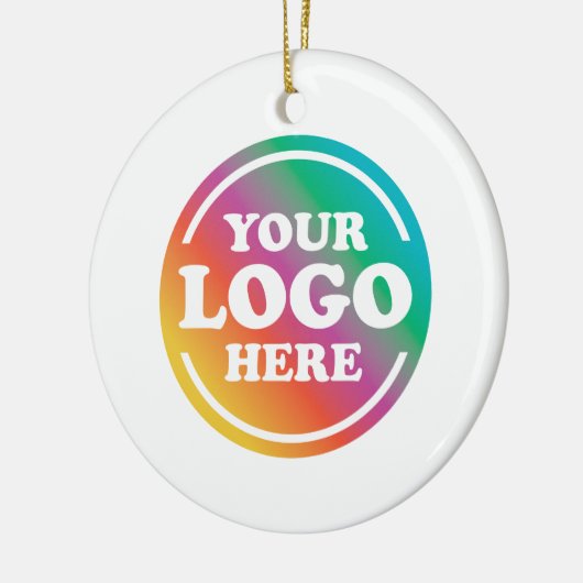 ビジネス企業のロゴクリスマス セラミックオーナメント (左)