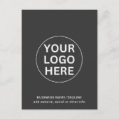 ビジネス企業のロゴブランディンググレー ポストカード (正面)
