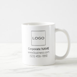 ビジネス企業のロゴブランドマーケティング情報ブラック コーヒーマグカップ
