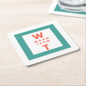 ビジネス企業のロゴプロフェッショナル紙 スクエアペーパーコースター (アングル)