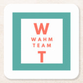 ビジネス企業のロゴプロフェッショナル紙 スクエアペーパーコースター (正面)