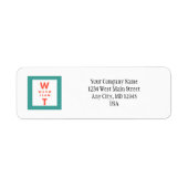 ビジネス企業のロゴプロフェッショナル返品 ラベル (正面)