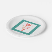 ビジネス企業のロゴプロフェッショナル ペーパープレート (アングル)