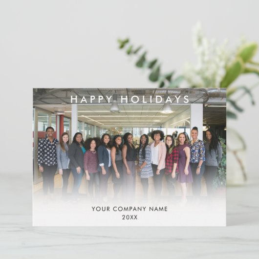 ビジネス企業のロゴ写真クリスマスカード (スタンド正面)