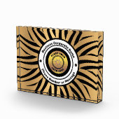 ビジネス企業のロゴ金ゴールドブラックパーソナライゼーション フォトブロック (右)