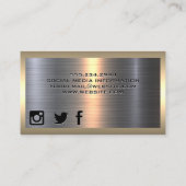 ビジネス企業のロゴ | メタリック 名刺 (裏面)