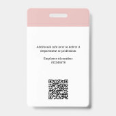 ビジネス企業のロゴ、写真、Qrコード、名前ID バッジ (裏面)